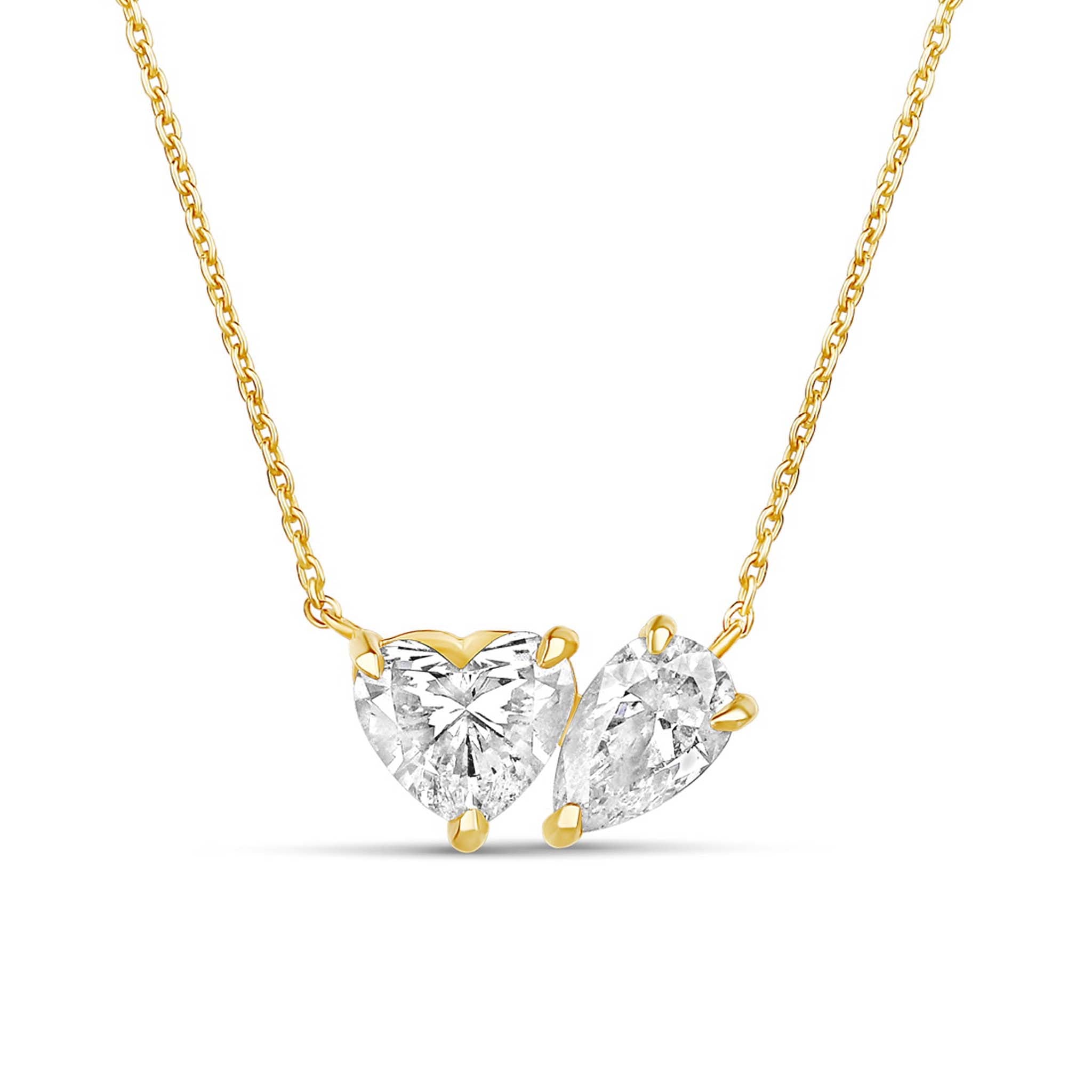 Toi-et-Moi Lab Diamond Necklace - IGI Certified