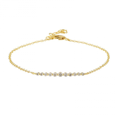 Floating Diamond Bar Bracelet  - Sample