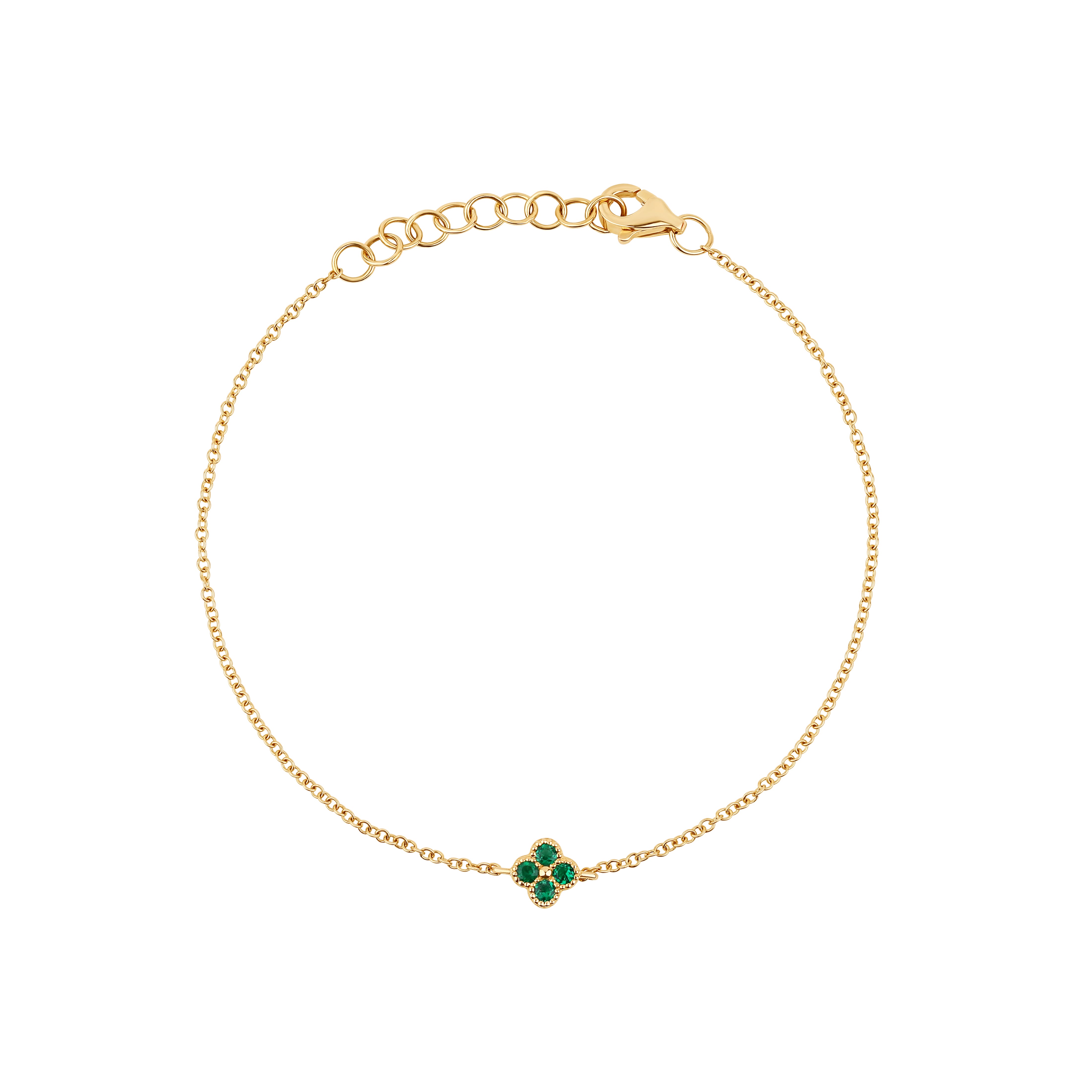 Emerald Clover Bracelet