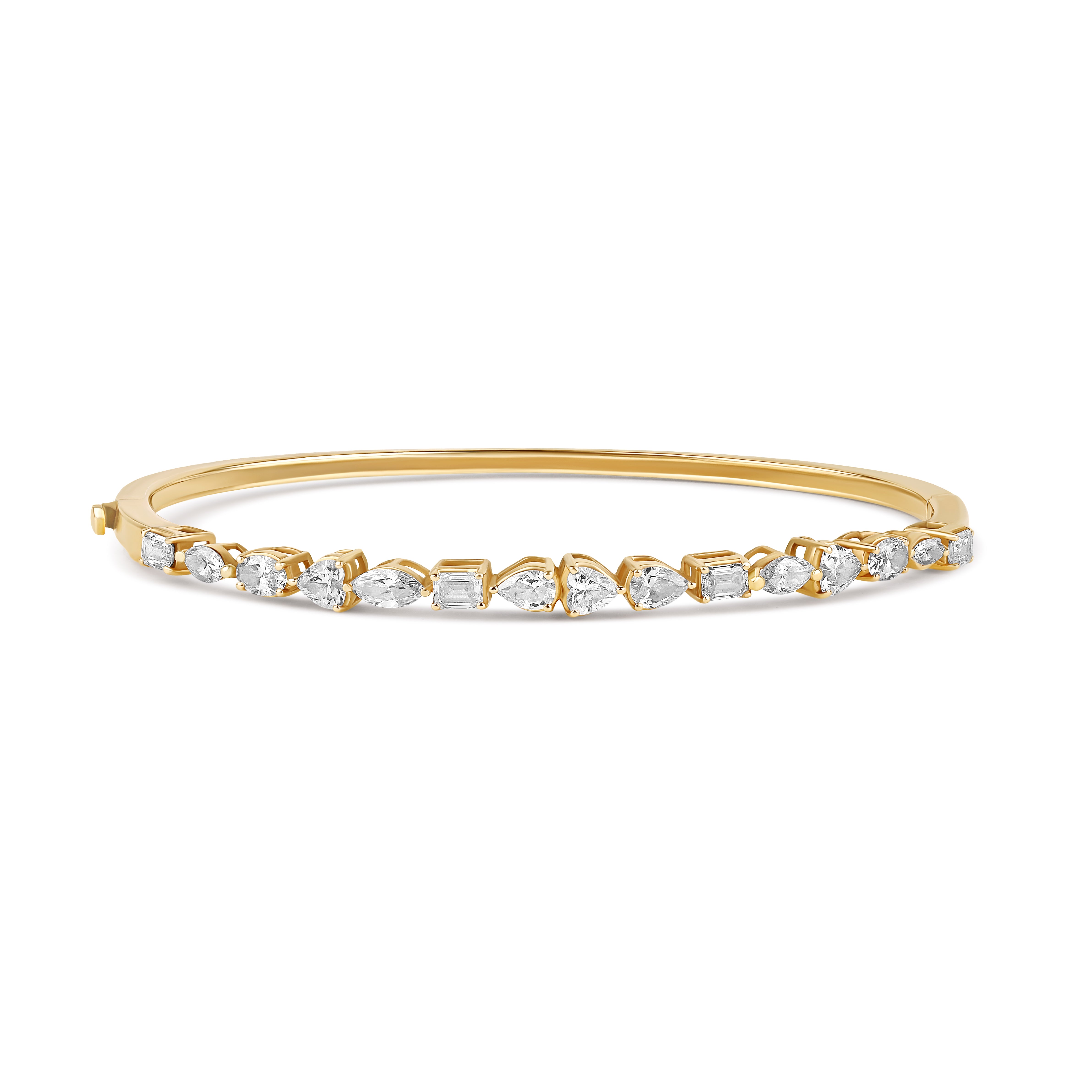 Large Multishape Diamond Tennis Bangle