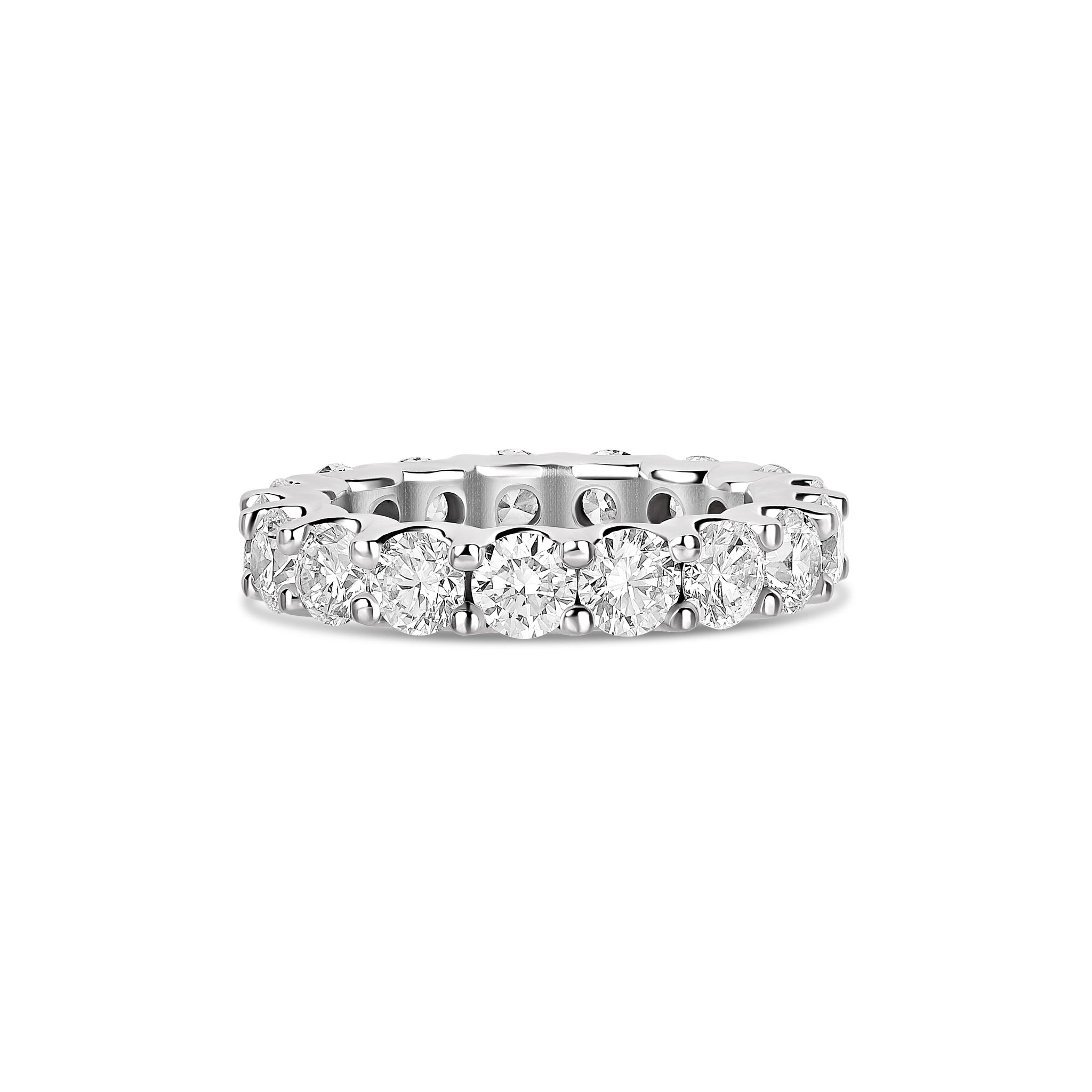 Round Cut Lab Diamond Eternity Ring