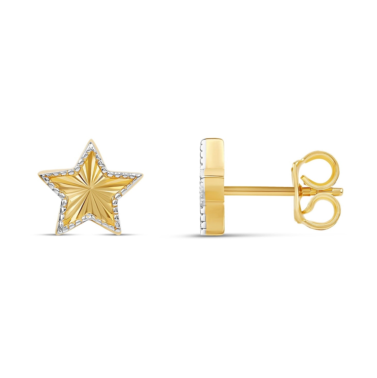 Fluted Star Studs