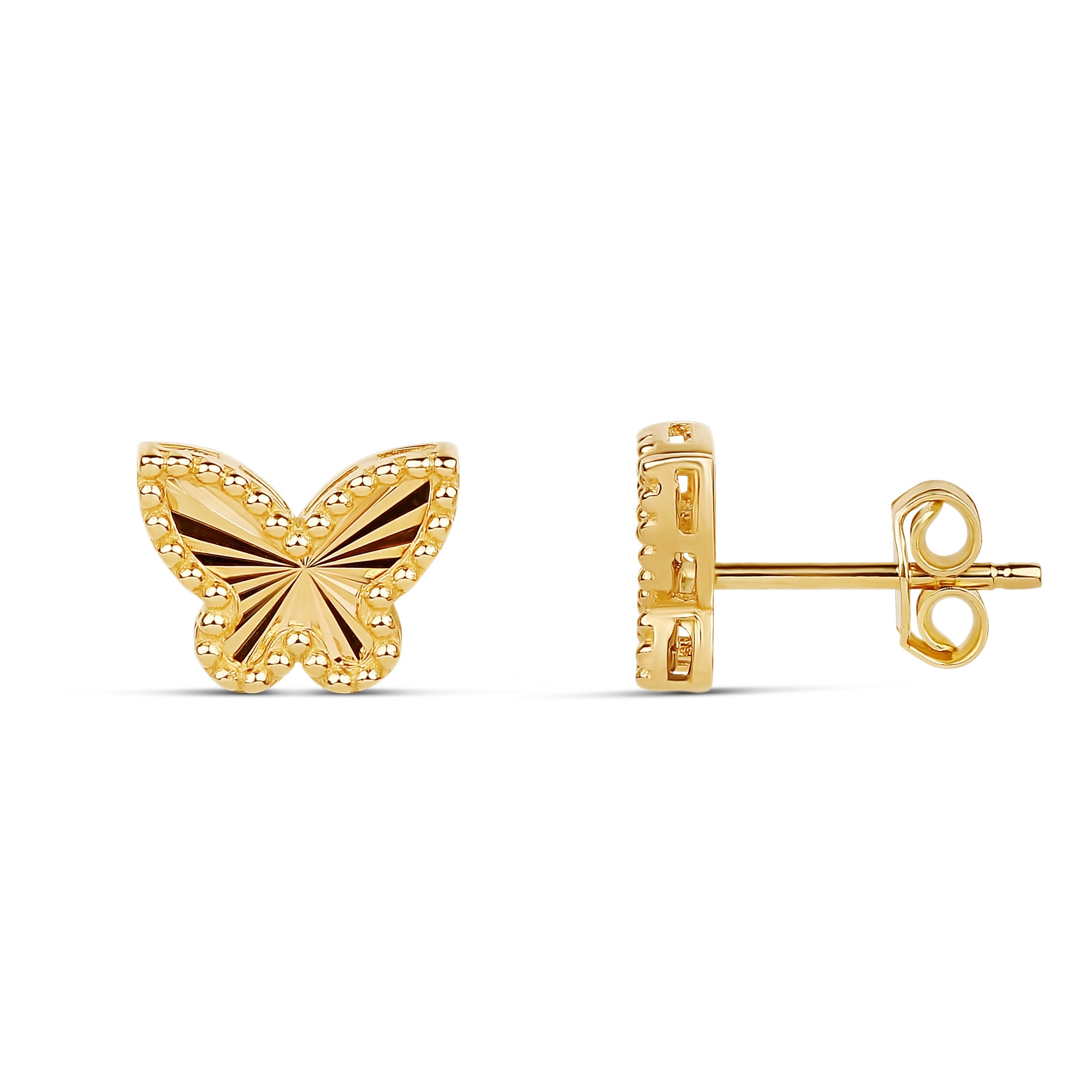 Fluted Butterfly Studs