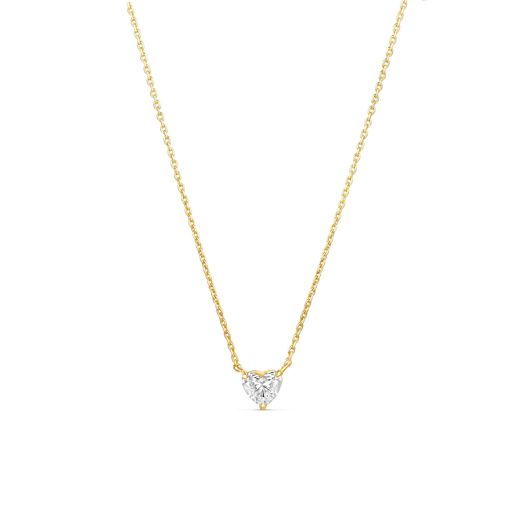 0.5ct Lab Diamond Heart Cut Solitaire Necklace