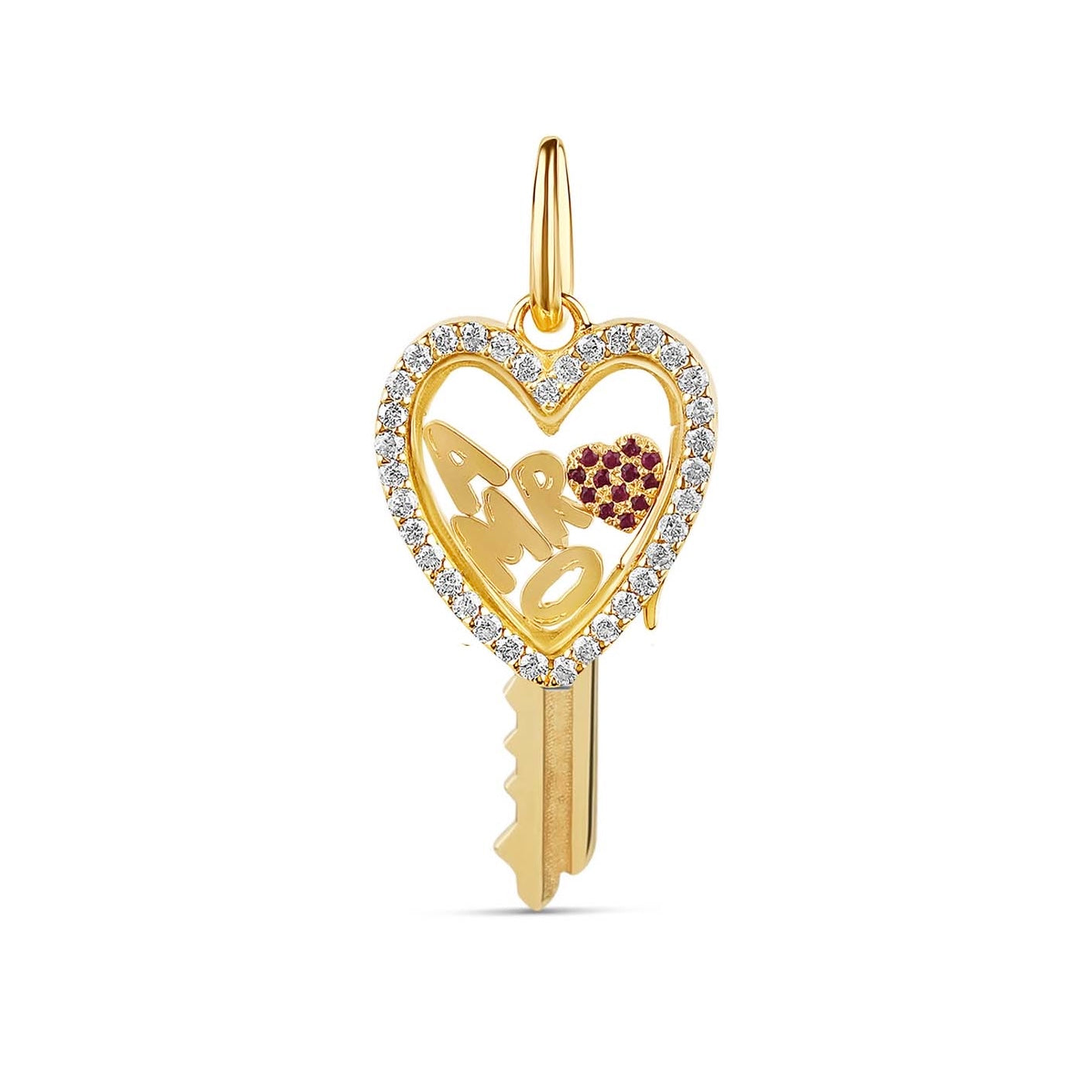 The Key to My Heart Glass Charm Locket