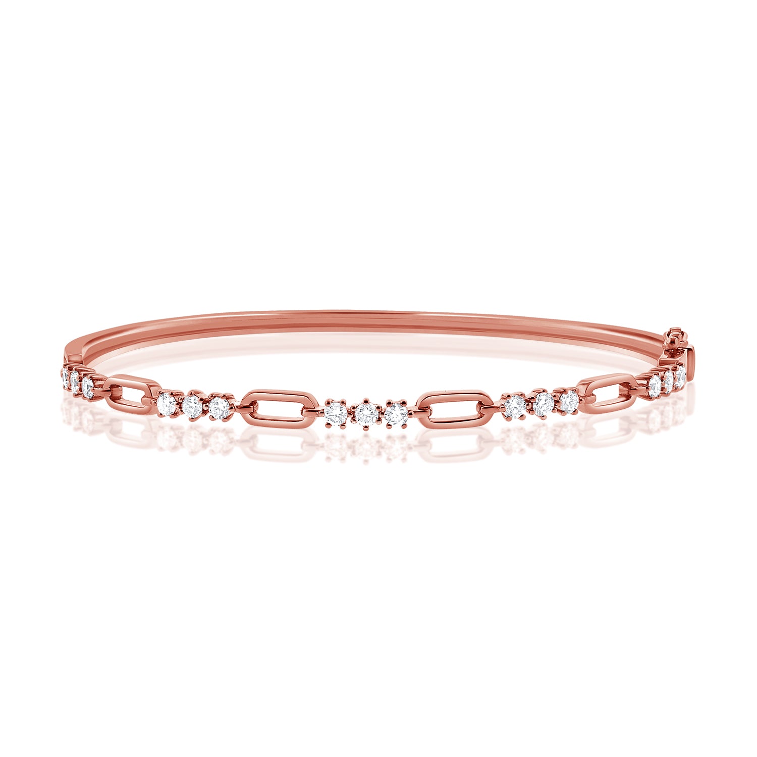 Segment Diamond Link Bangle