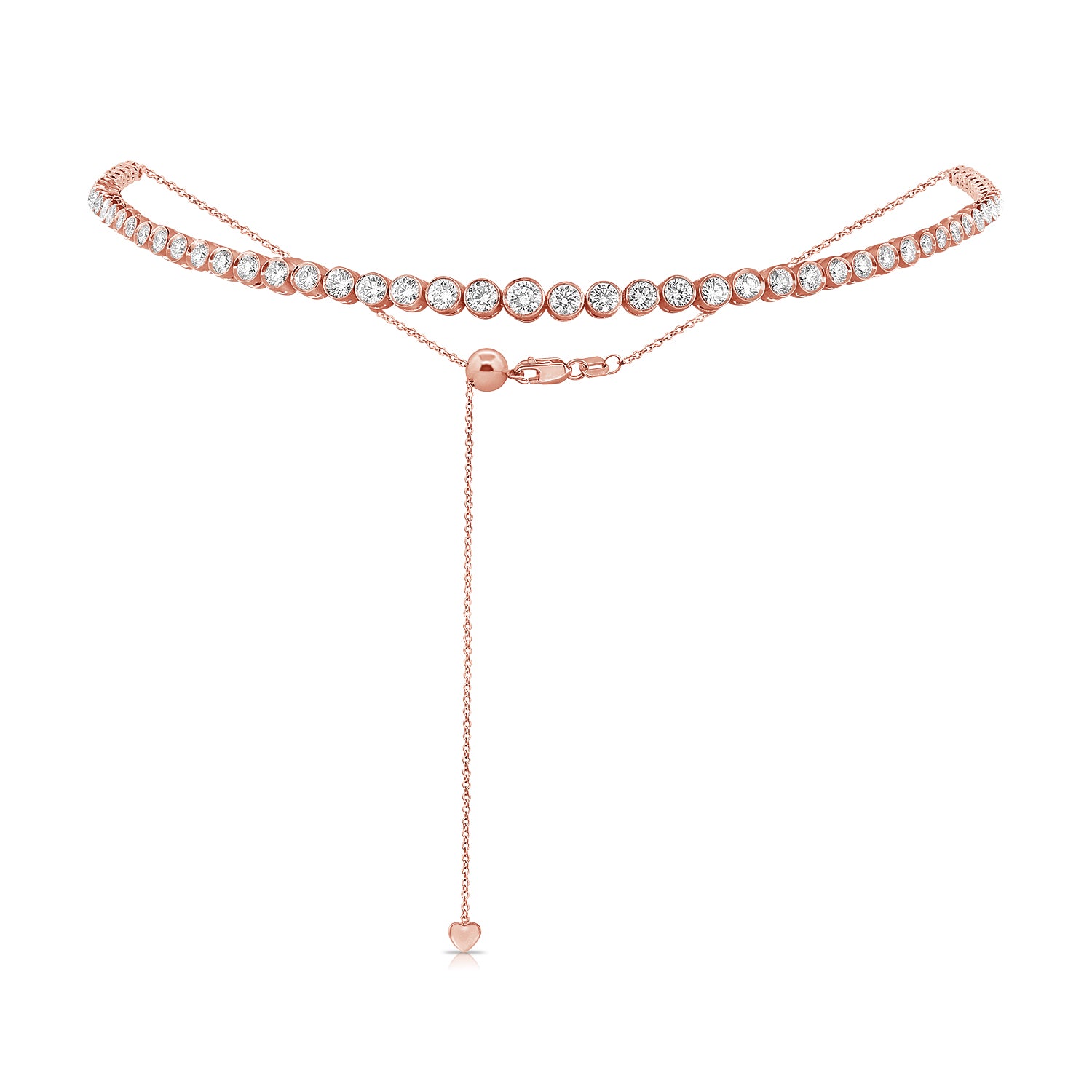 Adjustable Bolo Diamond Bezel Tennis Choker