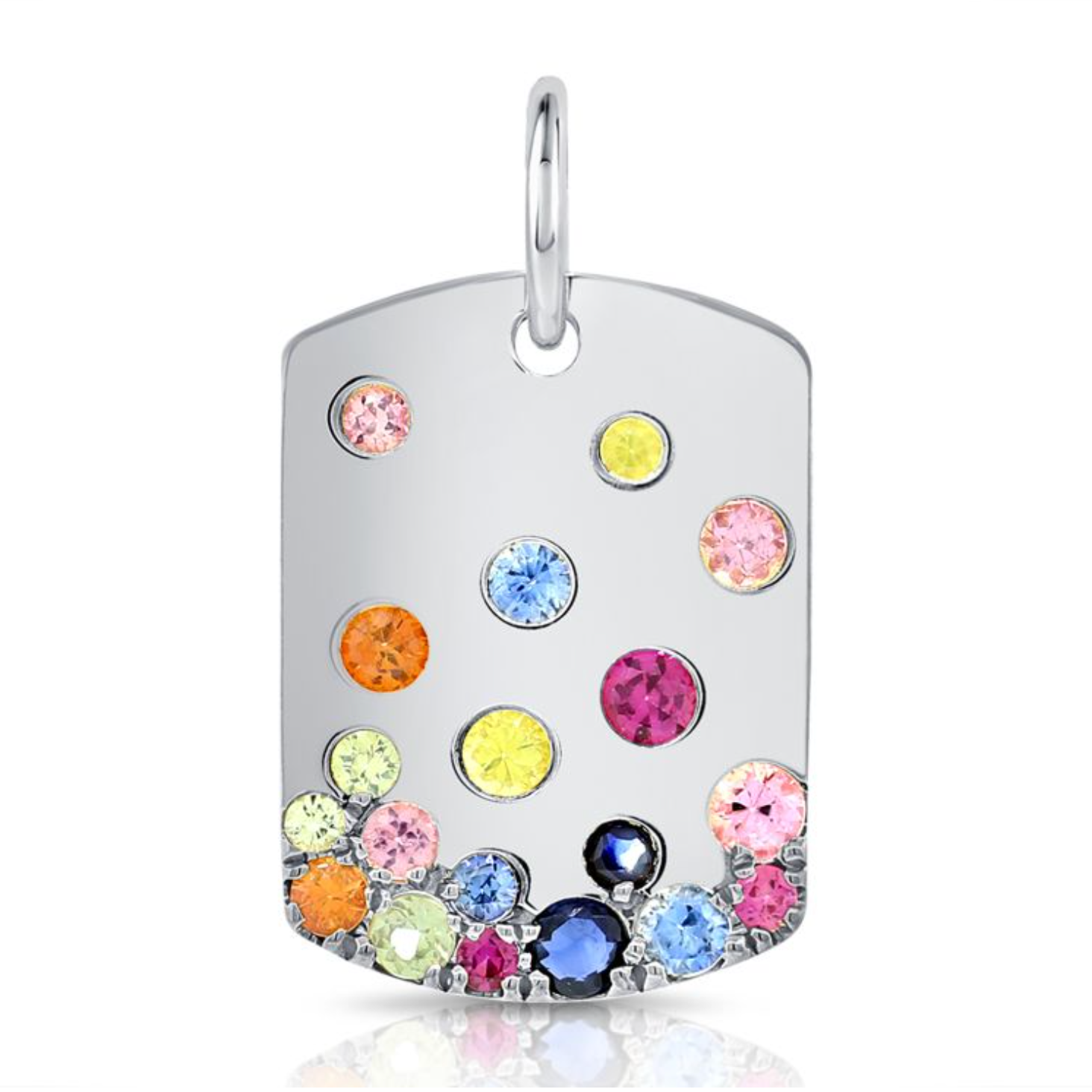 Scattered Gemstones Confetti Tag Charm