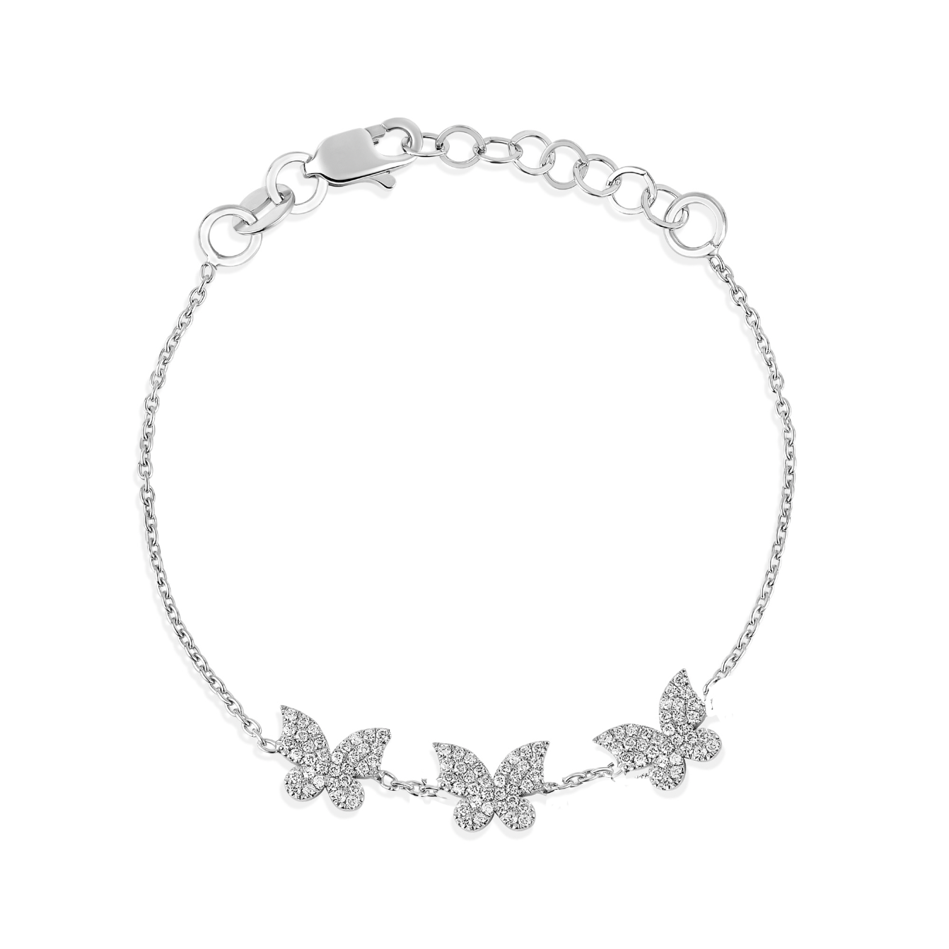 Diamond 3 Butterfly Bracelet