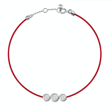18k Fancy Diamond Chain/Silk Cord Bracelet – 770 Fine Jewelry